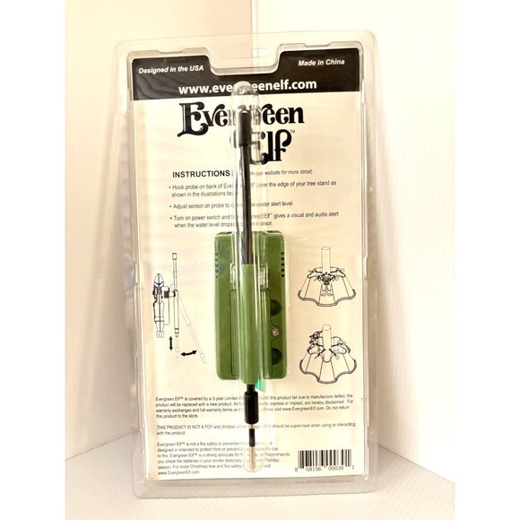 Evergreen Elf Christmas Tree Water Monitor Stand Device Freshness Tree Care NEW - Picture 4 of 5